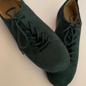 Vintage Hotter Green suede/leather shoes